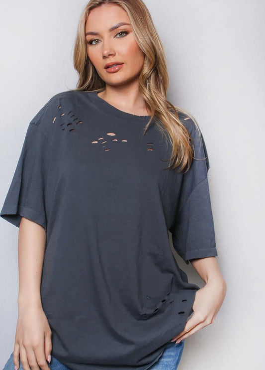 Distressed Charcoal T-shirt