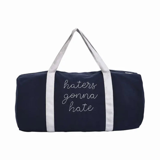 Cotton Navy Haters Gym Bag