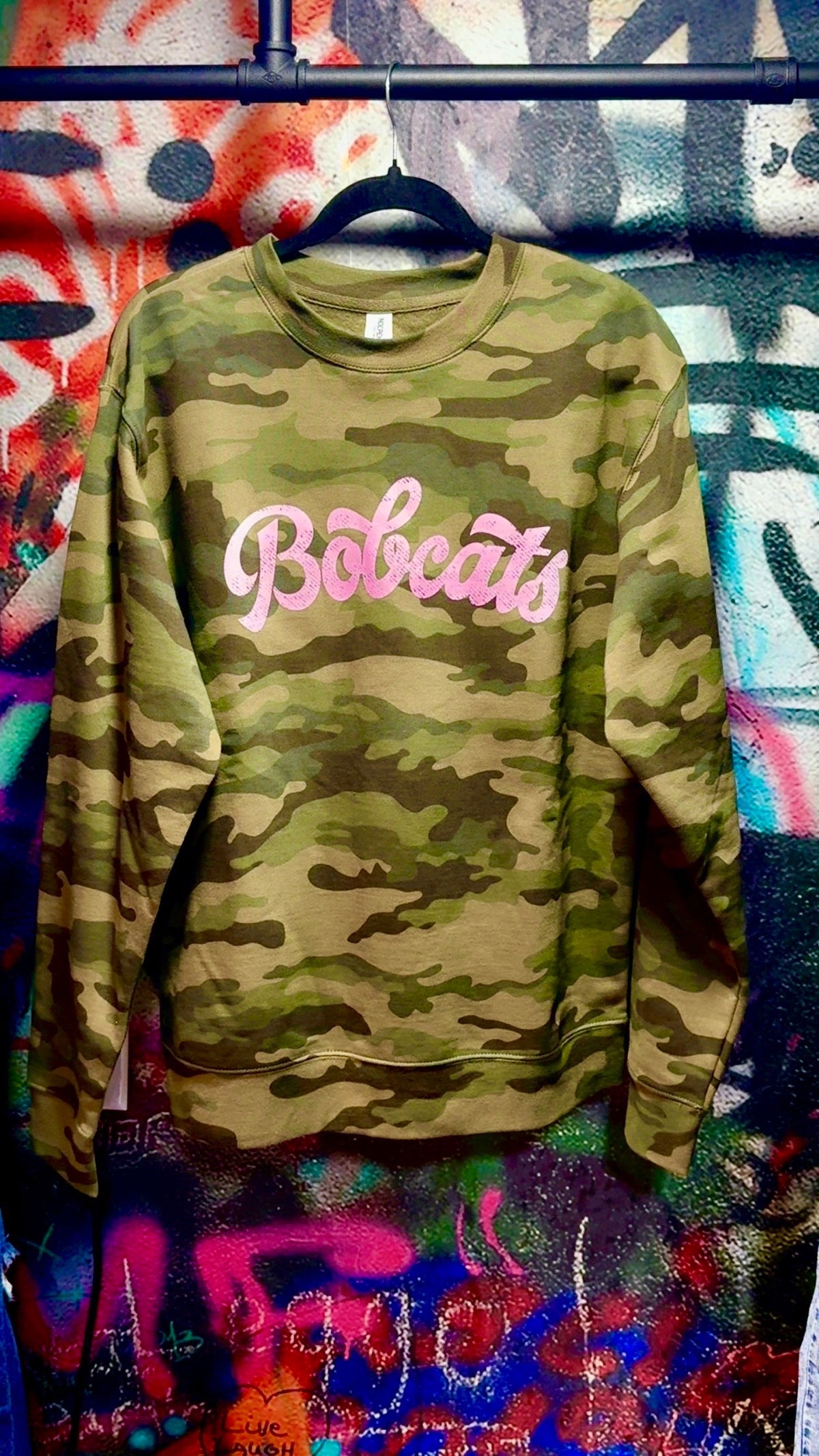 Bobcats (Pink) Camo Sweatshirt
