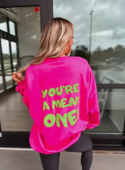 Grinch Sweatshirt (hot pink)