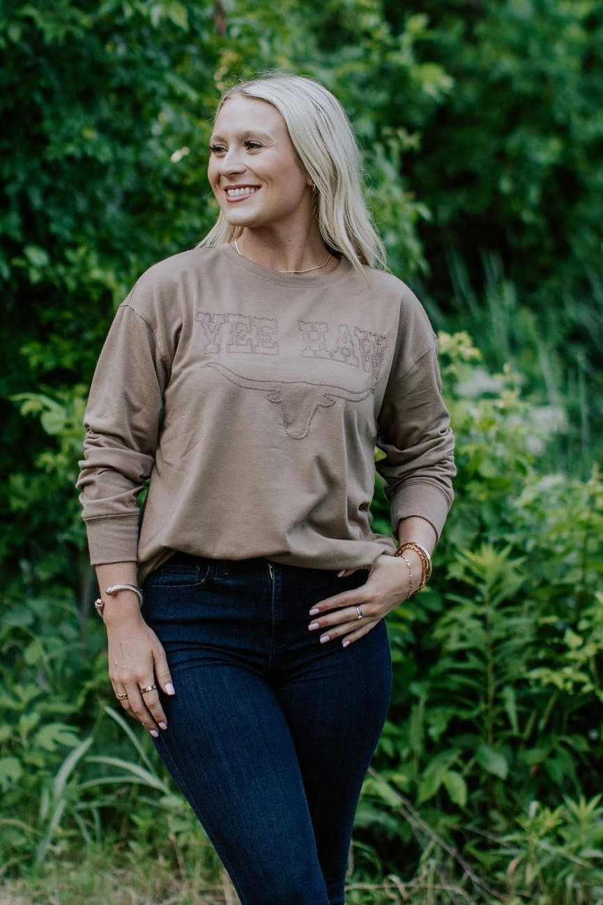 Yee Haw - Rope Embroidery Sweatshirt