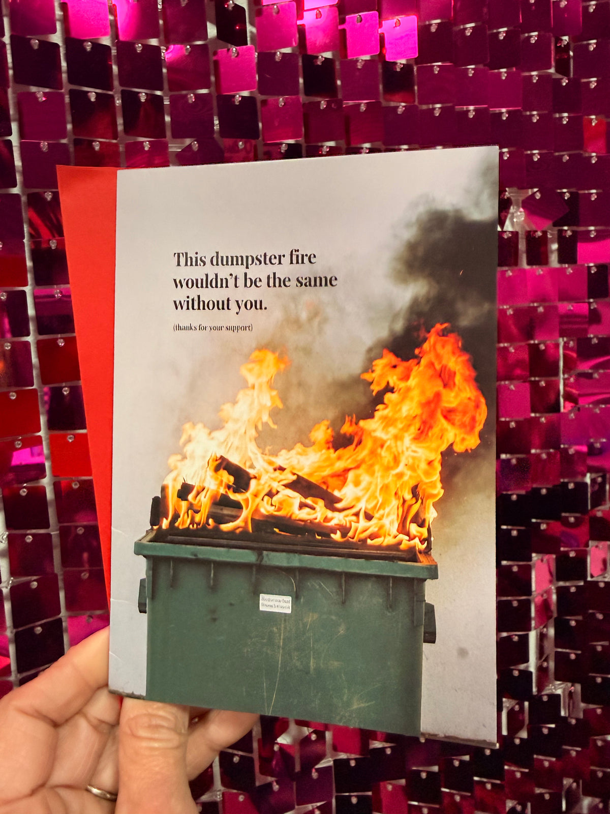 dumpster fire wouldn’t be the same without you