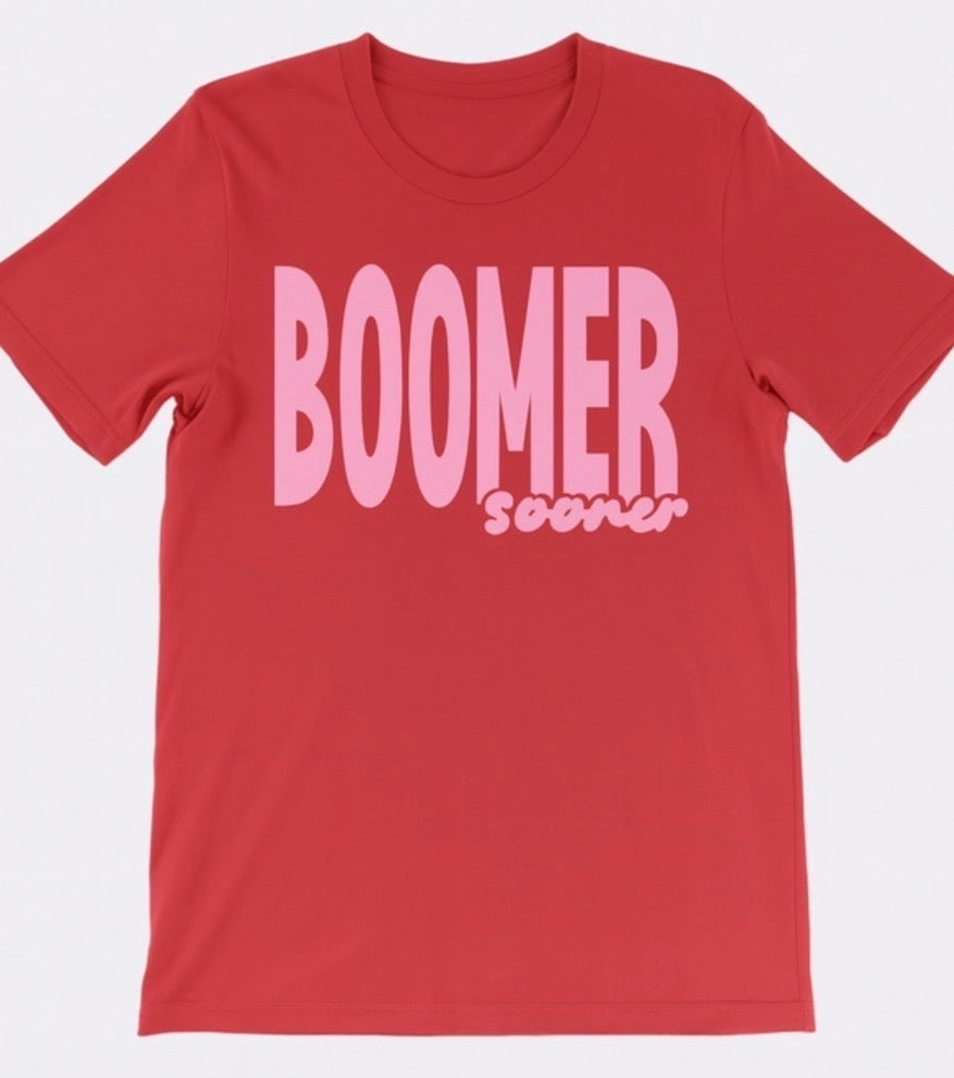 Oklahoma Pink & Red Tee