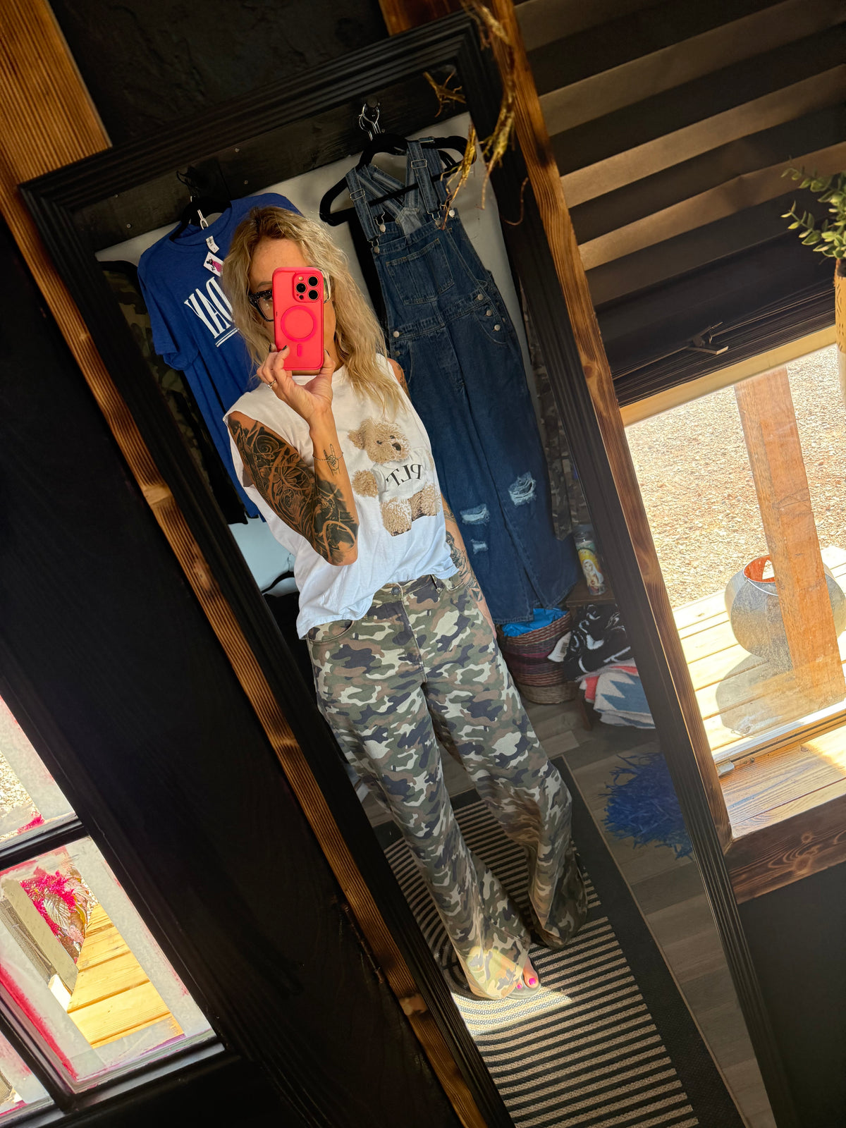 Wide Leg Camo Pants