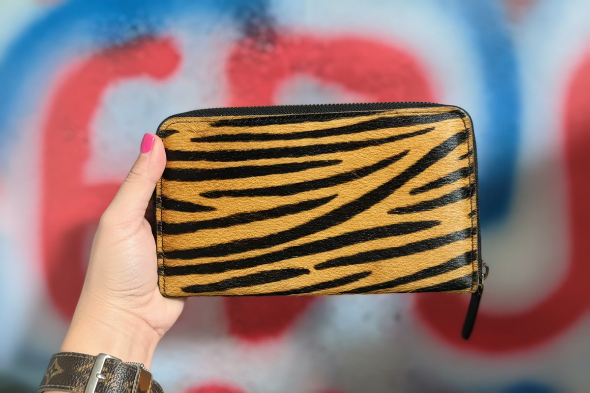tiger print wallet