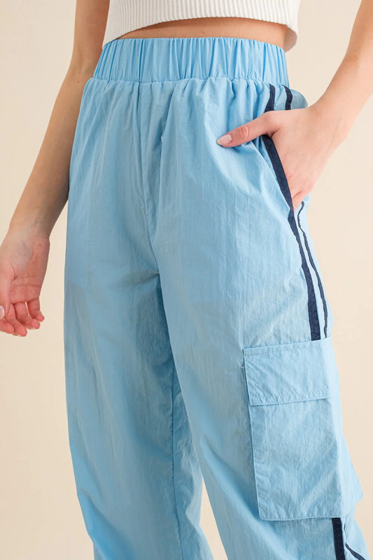 CARGO PANTS BABY BLUE