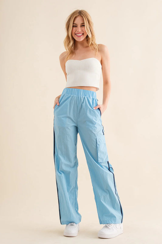 CARGO PANTS BABY BLUE