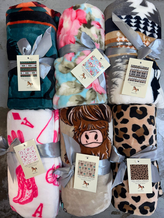 Western Cozy Cowboy Baby Collection Plush Blanket