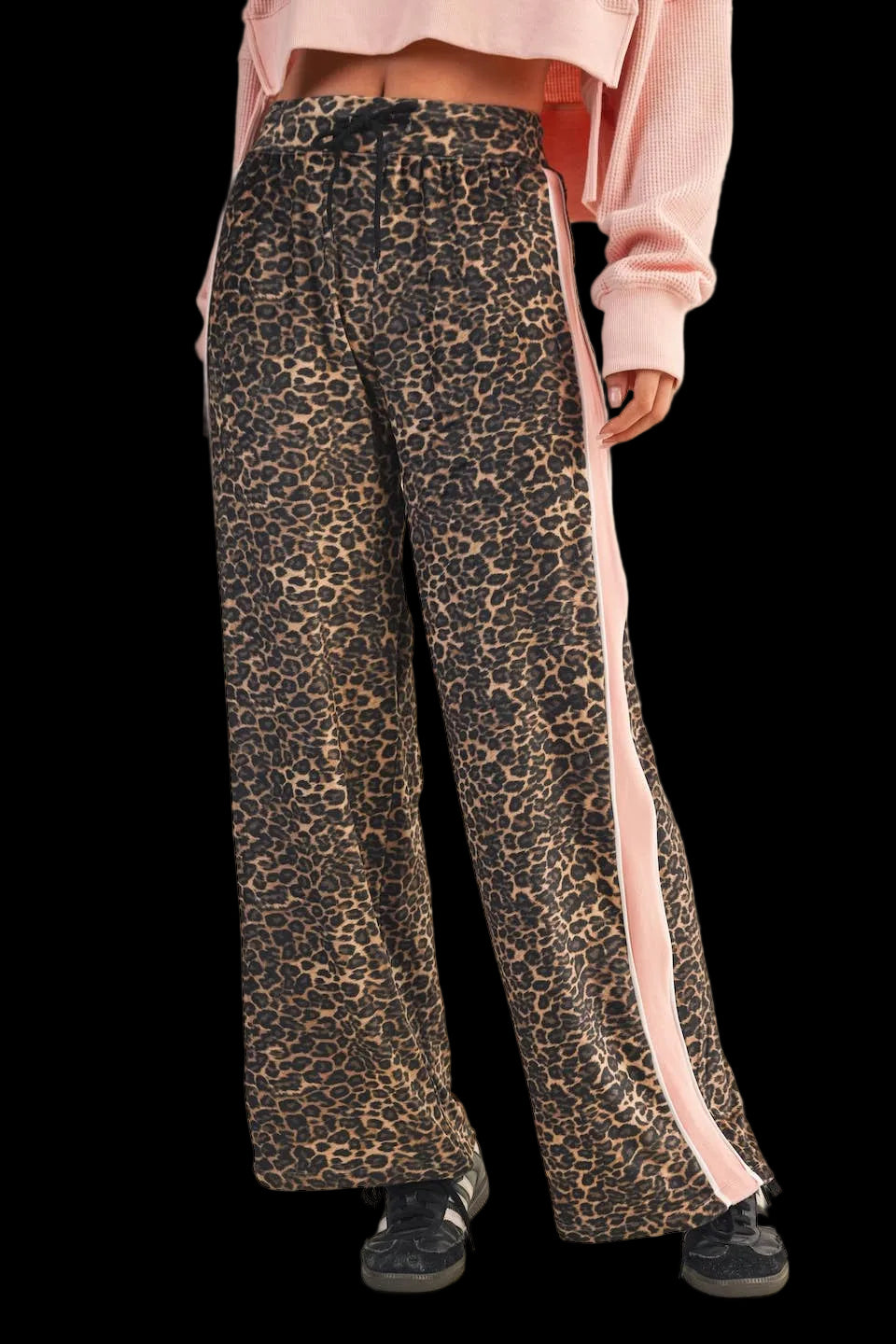 Leopard Velour Pants