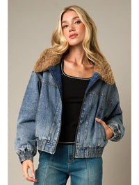 Cropped Bomber Jacket