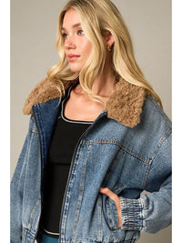 Cropped Bomber Jacket