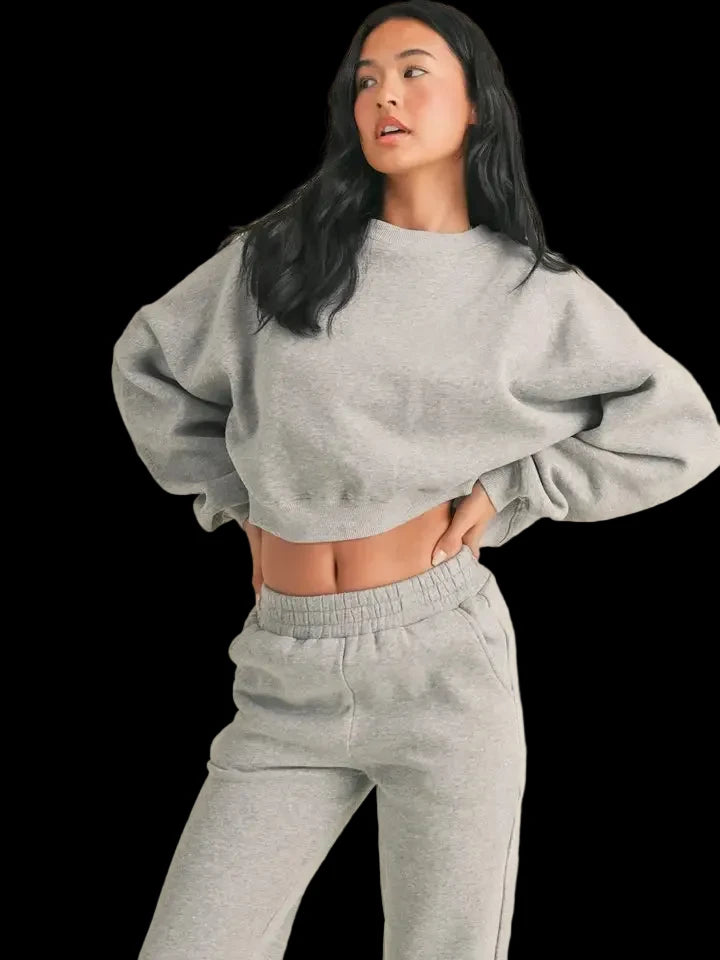 Oversized Crop Crewneck